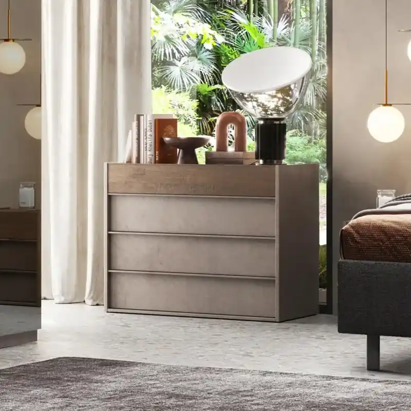Non Perdere Comò moderno Bronzo e Mercure, 4 cassetti