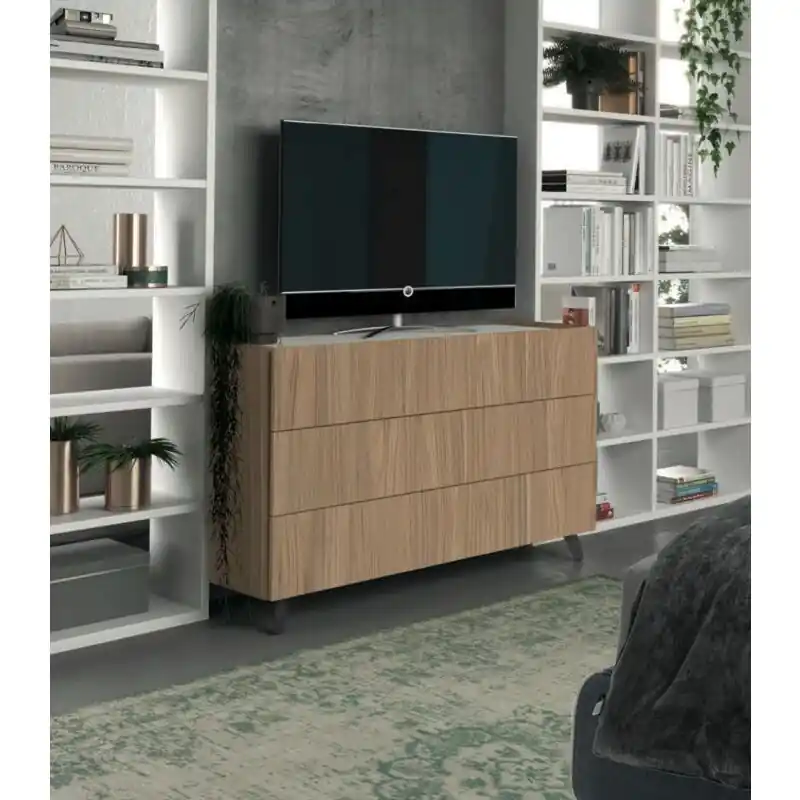 Miglior Prezzo Comò noce gold, 3 cassetti