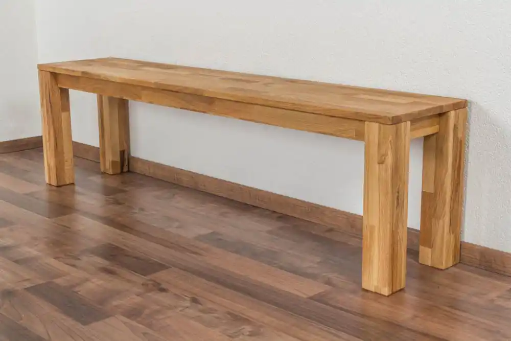 Panca in rovere massello "Wooden Nature" 132 160 x 33 cm Design moderno e robusto Scelto Dai Clienti