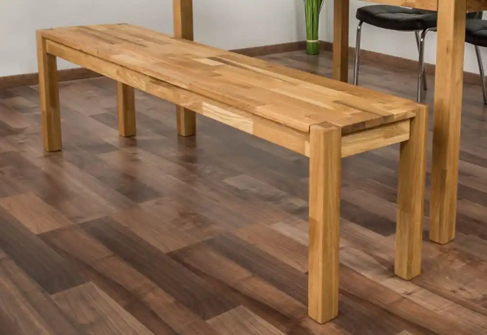 Offerta Del Giorno Panca in rovere massello "Wooden Nature" 134 160 x 33 cm Design moderno e robustezza