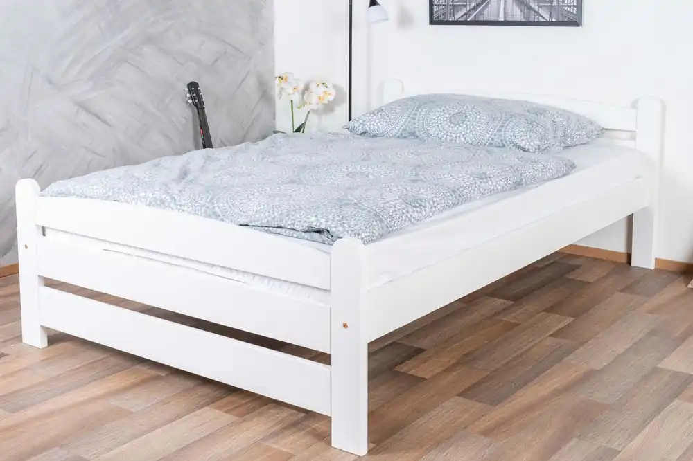 Letto singolo moderno, letto per ospiti in pino massiccio bianco 84, rete a doghe inclusa, superficie di riposo 120 x 200 cm, lavorazione di alta qualità, stabile e duratura Economico