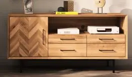 Ultimissimo Modello Cassettiera Kumeu 26 in faggio massello oliato 65 x 144 x 45 cm Design elegante e qualità premium
