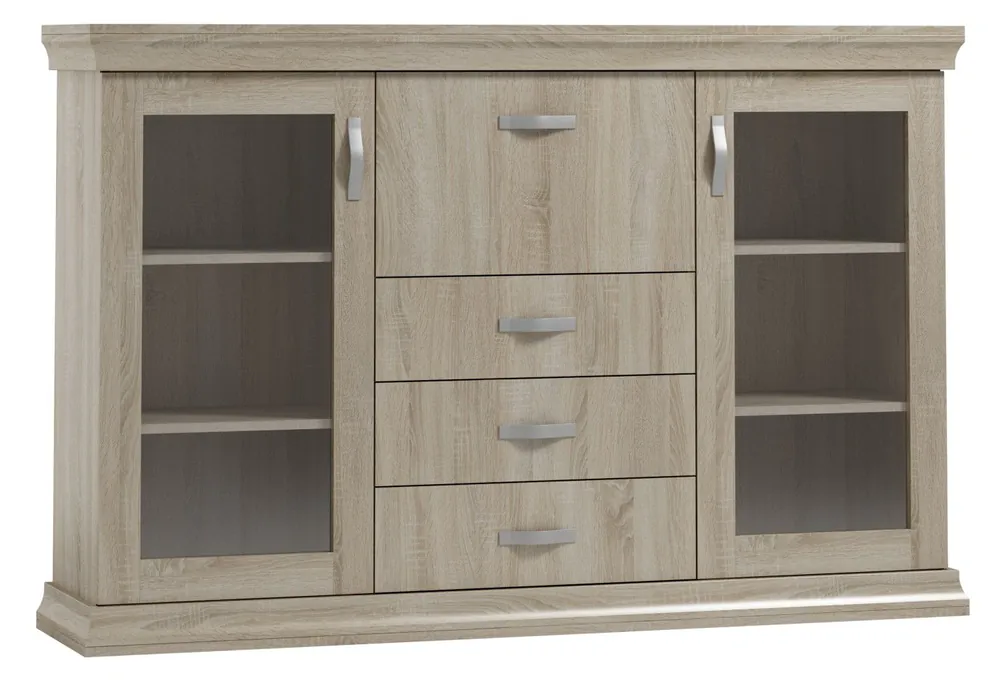 Vetrinetta "Wewak" 04, rovere Sonoma - 117 x 160 x 42 cm (h x l x p) Nuovo Arrivo