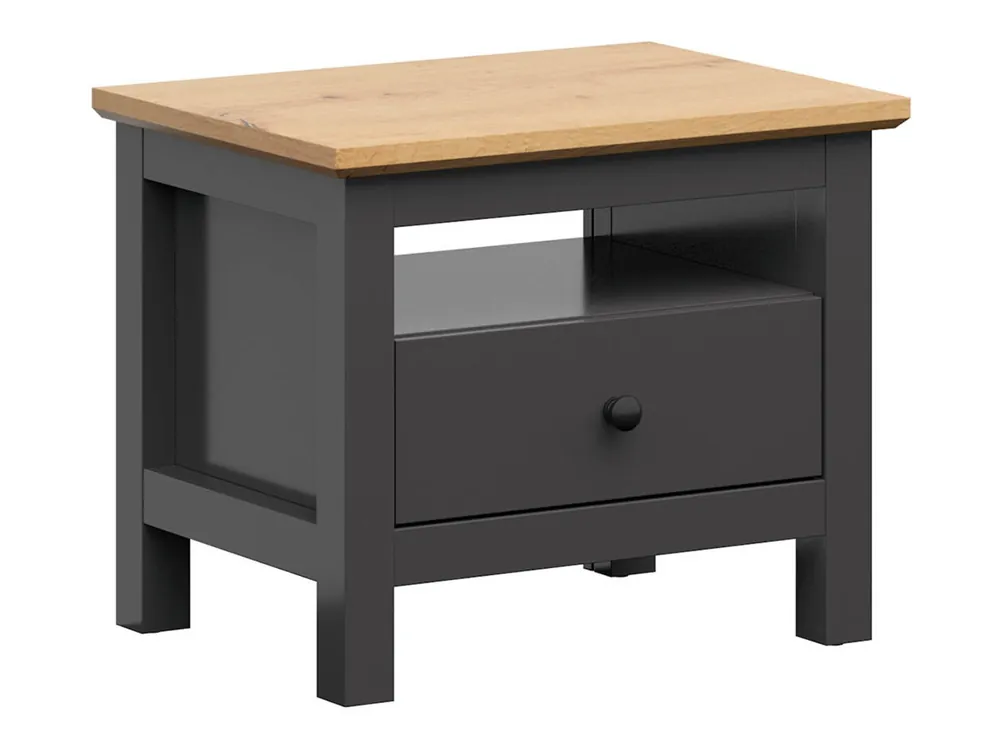 Offerta Limitata Comodino Sordoro 100 (Grafite + Rovere Artisan)