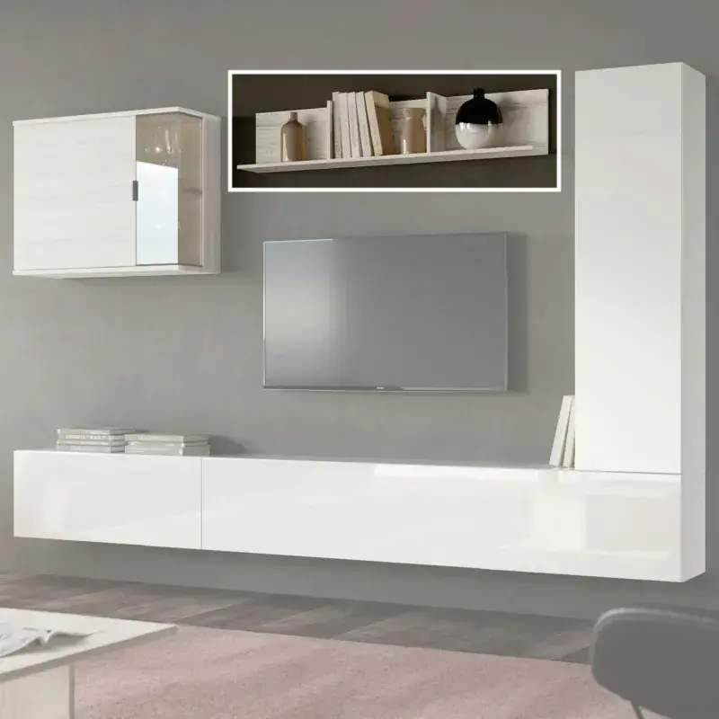 Libreria a giorno 120x16x24 h cm, Bianco altea, collezione Easy Ordina Subito