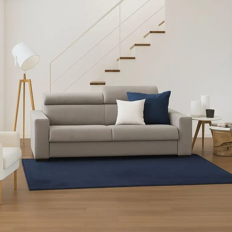 Prezzo Scontato Sofa in legno e ferro rivestito in tessuto tortora 220x95x85h cm - Matrice