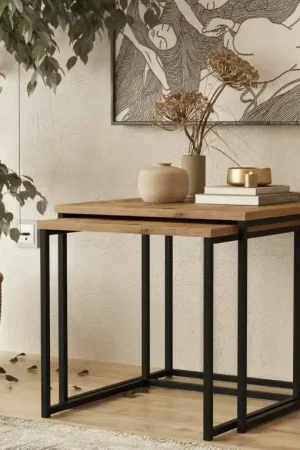 A Buon Prezzo Tavolino salotto quadrato quercia 50x50x48h cm - Magliano