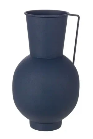 A Buon Prezzo Anfora in Metallo con Manico Kalathos Colore Blu h.29,5 cm