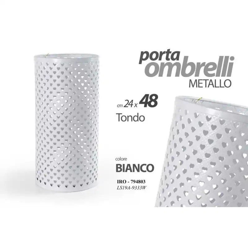 Saldi Portaombrelli Bianco cm.24 x h.48