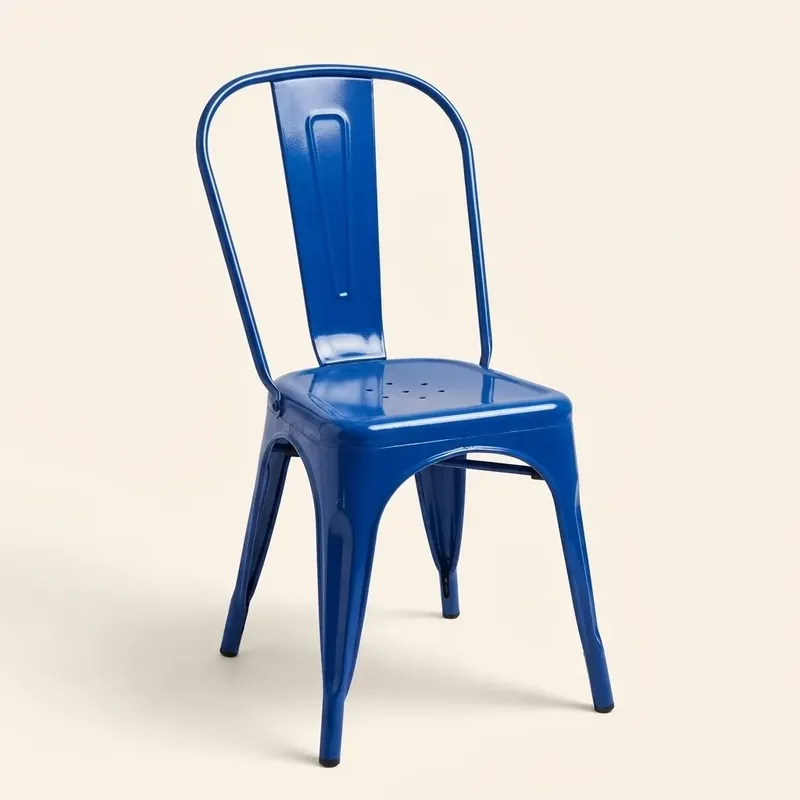 Affare Dechome Sedia Cucina Soggiorno Design Industriale in Metallo 35x45x85 cm colore Blu