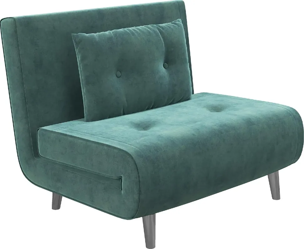 Reso Gratuito Dechome Poltrona Letto Design Moderno con Schienale Reclinabile in Tessuto Velluto 100x88x83 cm colore Verde Scuro