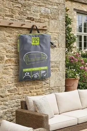 A Buon Prezzo Moia Telo Copri Divano da Esterno 2 Posti in Poliestere Impermeabile 160x60x80 cm colore Grigio - CVD05