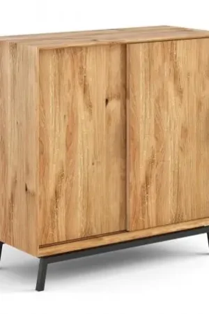 A Buon Prezzo Credenza moderna in rovere massello con portabottiglie