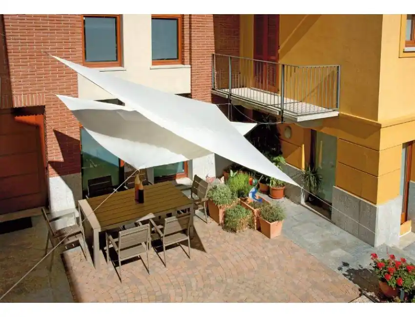 Vela da giardino triangolare 3,6 metri ecrù - Chiusi Subito Disponibile