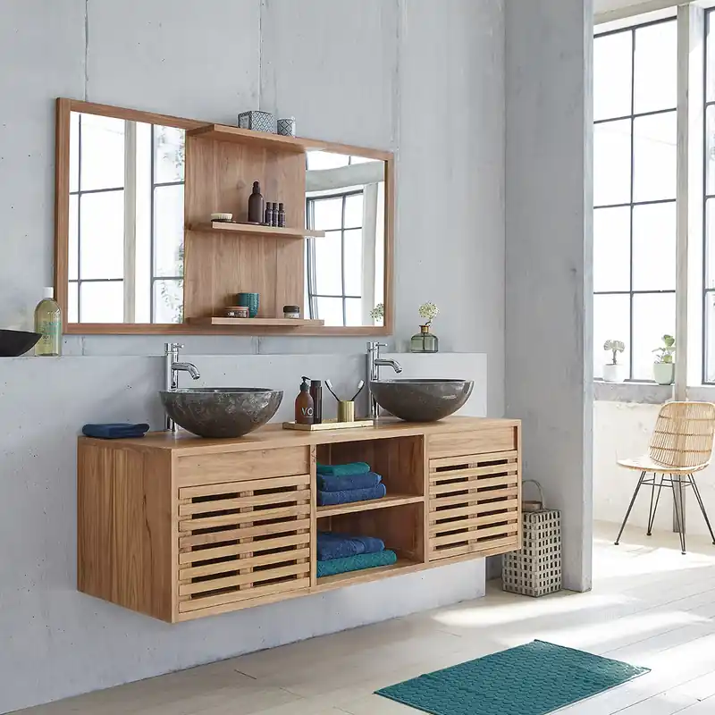 Compra Oggi Stesso Mobile sospeso in teak massello 160 cm