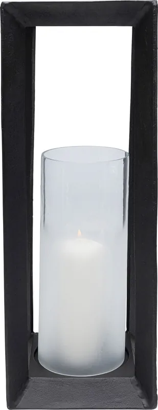 Offerta Porta candela / Lanterna "Mabel" vetro e ferro h61cm