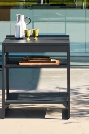 Promozione Modulo cucina da esterno in acciaio 2 ripiani, 80cm