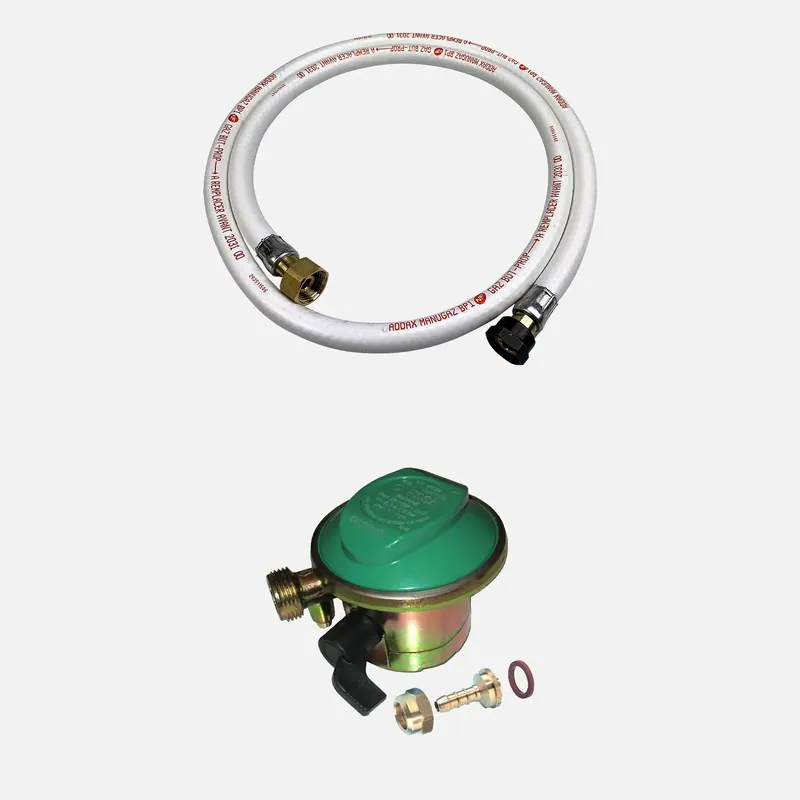Promozione Esclusiva Tubo flessibile per gas butano Quick-On 20mm con regolatore, 1,5m
