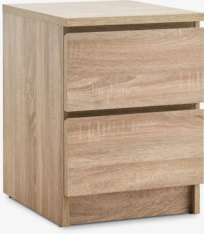 Spedito Oggi LIMFJORDENComodino LIMFJORDEN 2 cassetti color rovere chiaro